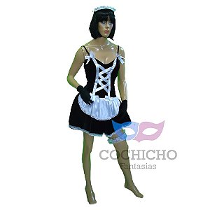 Fantasia Serviçal Veludo Adulto - SOMENTE ALUGUEL