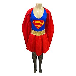 Fantasia Super Mulher Collant Adulto - SOMENTE ALUGUEL
