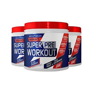 6 Potes - Super Pre Workout 300g - Limão - SuperBurn24