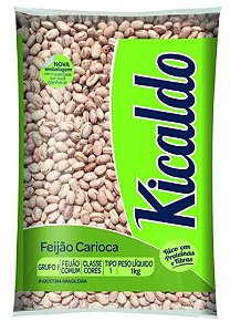 Feijão Carioca Kicaldo Tipo 1 Pacote 1kg