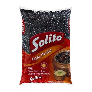 Feijão Preto Solito Tipo 1 Pacote 1Kg