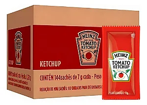 Ketchup Heinz Tradicional 7g Caixa com 144 Unidades