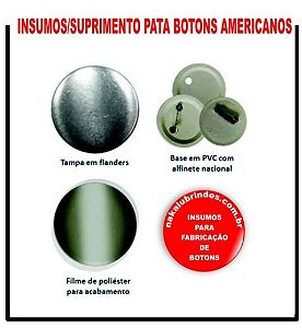 1000 Suprimentos para Botons 4,5 cm