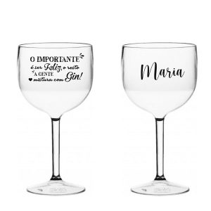 10 TAÇAS DE GIN TRANSPARENTE PERSONALIZADA