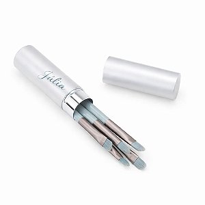 Mini Kit de Pincéis para Maquiagem Personalizado com Estojo de Alumínio - 18879