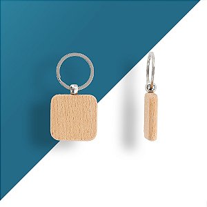 KIT 100 PEÇAS - CHAVEIRO DE MADEIRA  PERSONALIZADO 6038