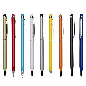 100 Canetas Metal  c/ Touch Personalizada 13546B