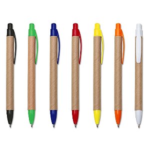 Kit 50 peças Caneta Eco Papelão Personalizada 18542