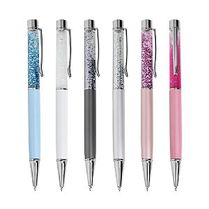 50 Canetas Metal com Glitter Personalizadas 4094