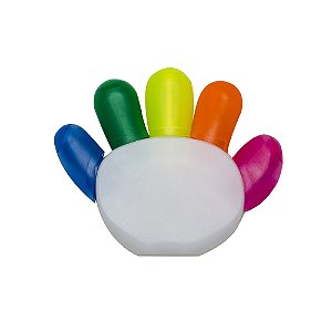 Kit 25 peças Marca Texto Formato Mão Personalizada 12230