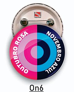 Boton Button Botton Outubro Rosa Novembro Azul 3,5cm- 100 PÇS