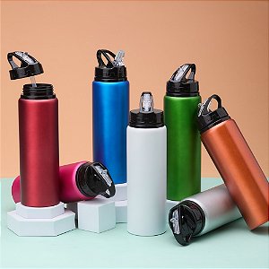 Kit 50 peças Squeeze Alumínio 800ml 18746 Personalizado