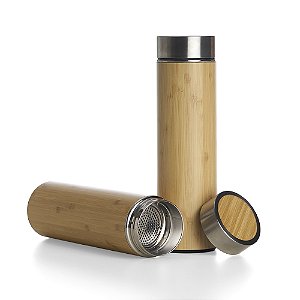 Kit 50 peças Garrafa Bambu Térmica 500ml 18642 Personalizado