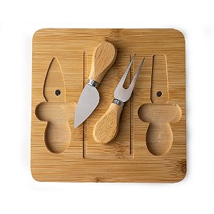 Kit Queijo Quadrado 3 Peças Personalizados 15087