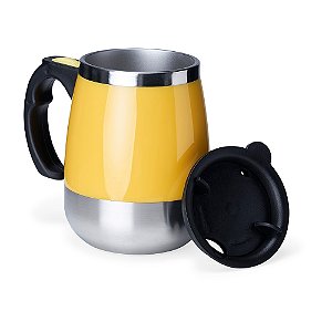 Caneca com Misturador 350ml Personalizada | Mixer Elétrico em Inox com DTF UV cód.: 12458