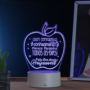 Luminária Led Trófeu Seu Logo Ou Desenho ( Unitário )
