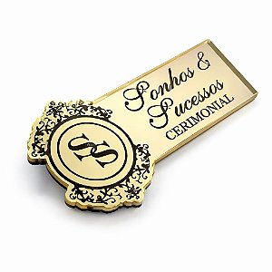 Boton em Acrílico Estilizado 4 cm com Gravação DTF e Fecho de Alfinete