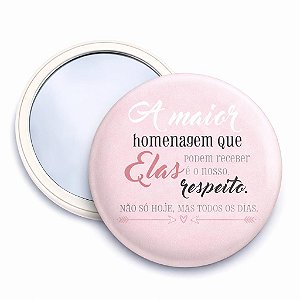 Boton Espelho de Bolsa Dia da Mulher