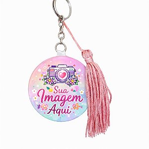 Espelho Chaveiro Personalizado com Tassel