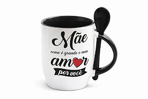 Caneca Personalizada com Colher – Presente Perfeito para o Dia das Mães