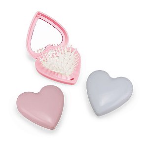 Escova com Espelho em Formato de Coração Personalizada -18919