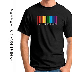 T-SHIRT PRETA BÁSICA | BARRAS