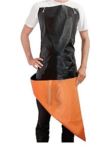 Avental de Trevira Dupla Face Preto/Laranja PL1000 Policap C/ Ilhós