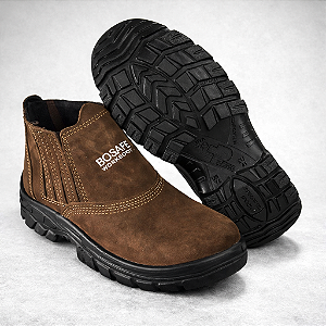 Botina Nobuck Bico PVC PS123 AP Café Ecosafety CA 20214