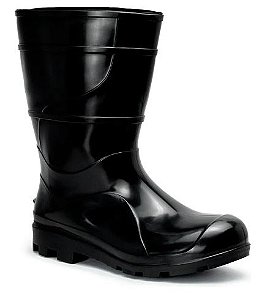 Bota PVC Cano Longo Crival Preta Com Forro CA 32177