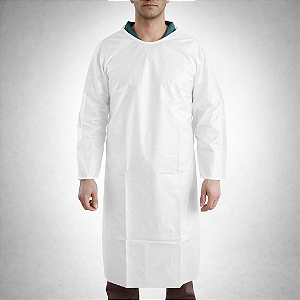 Avental Tipo Barbeiro PVC Branco 1.20 x 70