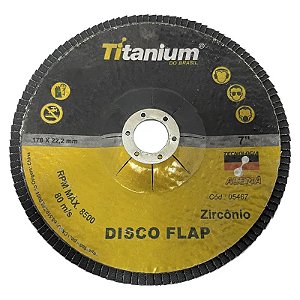 Disco Flap Titanium Conico 4 1/2 Grana 040 Zirconio