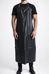 Avental Pvc Forrado C Fivela Preto Brascamp