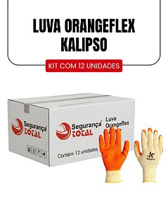 KIT Luva Orangeflex Kalipso 12 UNIDADES