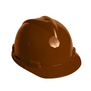 Casco Capacete MSA VGard Obra Altura Cor Marrom