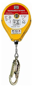 Trava quedas Retrátil Ultra Safe Cabo De Aço 6 Metros Altura
