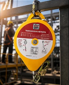 Ultra Safe Trava Quedas Retrátil Cabo De Aço 10 Metros