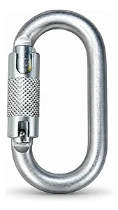 Mosquetão Oval Trava Automática Tripla 25kn