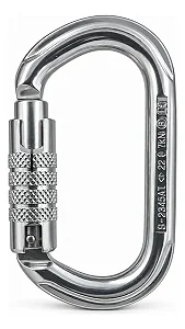 Mosquetao Oval Prata Trava Automatica Aco 22kn