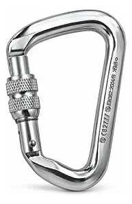 Mosquetao Oval Prata Trava Manual Aco 28kn