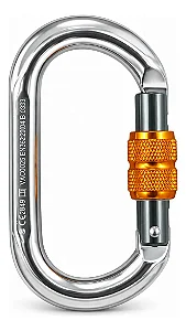 Mosquetao Oval Prata/lar Trava Manual Alum. 24kn