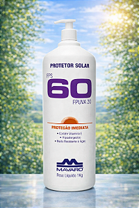 Protetor Solar 60 FPS Mavaro 60 1 KG