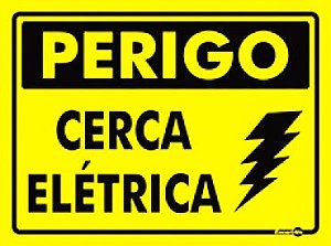 Placa Perigo Cerca Elétrica Ps93 15x20cm