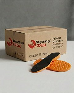 Palmilha Ortopédica Anatômica em Gel Confort Caixa com 10 pares