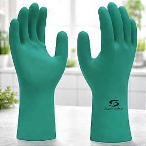LUVA NITRILICA SUPER SAFETY NITROGREEN CA 33334