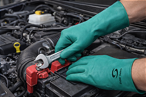 LUVA NITRILICA SUPER SAFETY NITROGREEN CA 33334