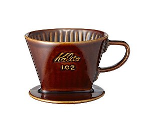 PORTA FILTRO DE CAFÉ CERÂMICA KALITA 102 MARROM