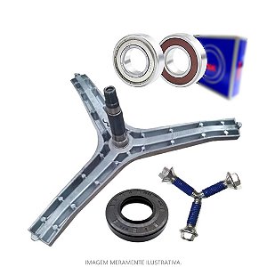 KIT TRIPE RETENTOR ROLAMENTOS LAVA E SECA SAMSUNG (DC97-14370E)