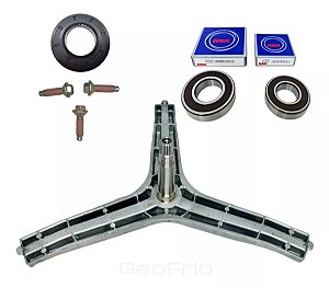 KIT TRIPE RETENTOR ROLAMENTOS LAVA E SECA SAMSUNG (DC97-14370E)