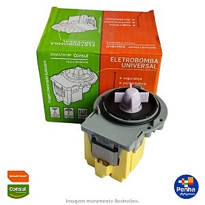 ELETROBOMBA DRENAGEM 127V ORIGINAL BRASTEMP-CONSUL - W10849469