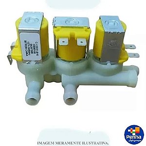 VALVULA ENTRADA TRIPLA LAVADORA ELECTROLUX LT15F 127V (64287506)